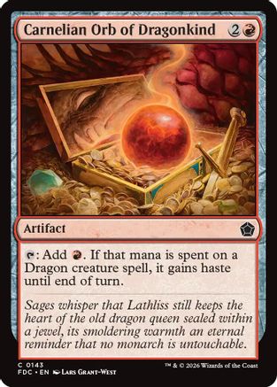 Carnelian Orb of Dragonkind (FDC-143) [Commander: Foundations] | Shuffle n Cut Hobbies & Games
