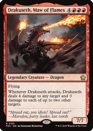 Drakuseth, Maw of Flames (FDC-155) [Commander: Foundations] | Shuffle n Cut Hobbies & Games