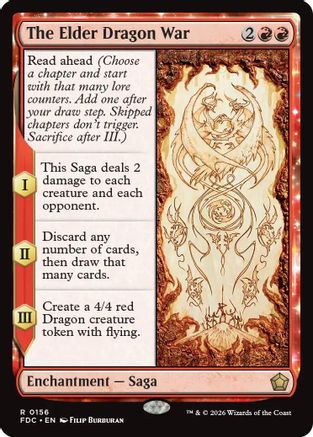 The Elder Dragon War (FDC-156) [Commander: Foundations] | Shuffle n Cut Hobbies & Games