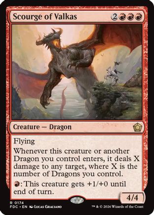 Scourge of Valkas (FDC-174) [Commander: Foundations] | Shuffle n Cut Hobbies & Games