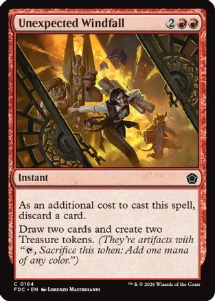 Unexpected Windfall (FDC-184) [Commander: Foundations] | Shuffle n Cut Hobbies & Games