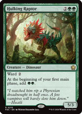 Hulking Raptor (FDC-210) [Commander: Foundations] | Shuffle n Cut Hobbies & Games