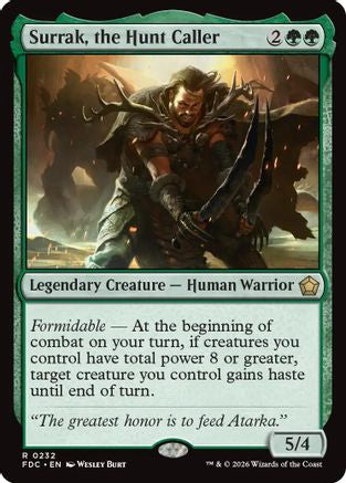 Surrak, the Hunt Caller (FDC-232) [Commander: Foundations] | Shuffle n Cut Hobbies & Games