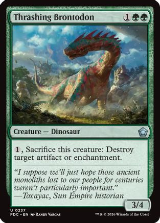 Thrashing Brontodon (FDC-237) [Commander: Foundations] | Shuffle n Cut Hobbies & Games