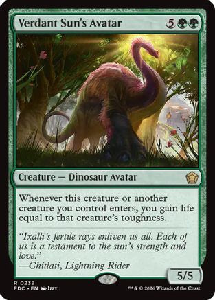 Verdant Sun's Avatar (FDC-239) [Commander: Foundations] | Shuffle n Cut Hobbies & Games
