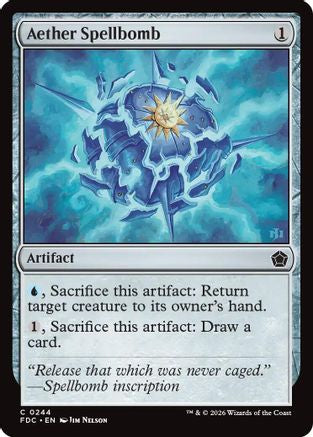 Aether Spellbomb (FDC-244) [Commander: Foundations] | Shuffle n Cut Hobbies & Games