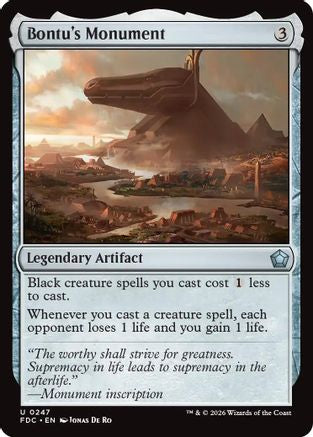 Bontu's Monument (FDC-247) [Commander: Foundations] | Shuffle n Cut Hobbies & Games