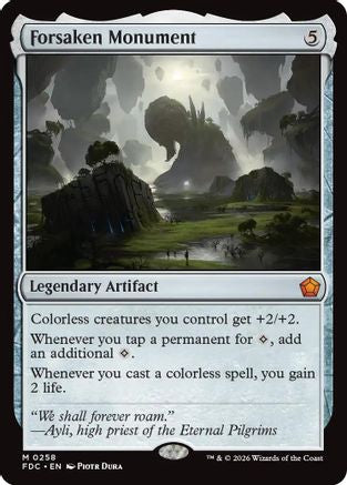 Forsaken Monument (FDC-258) [Commander: Foundations] | Shuffle n Cut Hobbies & Games