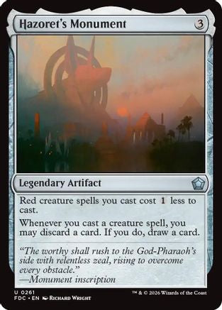Hazoret's Monument (FDC-261) [Commander: Foundations] | Shuffle n Cut Hobbies & Games