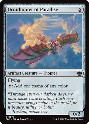Ornithopter of Paradise (FDC-277) [Commander: Foundations] | Shuffle n Cut Hobbies & Games