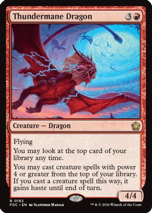 Thundermane Dragon (FDC-182) [Commander: Foundations] | Shuffle n Cut Hobbies & Games