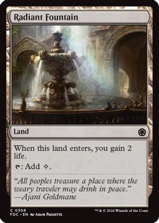 Radiant Fountain (FDC-308) [Commander: Foundations] | Shuffle n Cut Hobbies & Games