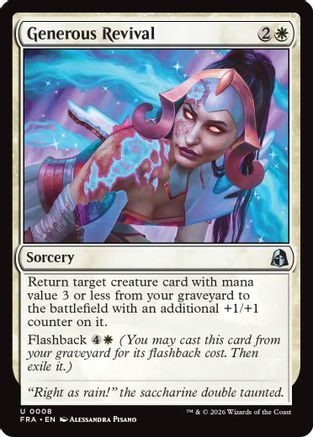 Generous Revival (FRA-008) [Reality Fracture] Foil | Shuffle n Cut Hobbies & Games
