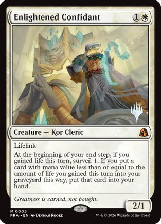 Enlightened Confidant (PPFRA-005) [Promo Pack: Reality Fracture] Foil | Shuffle n Cut Hobbies & Games