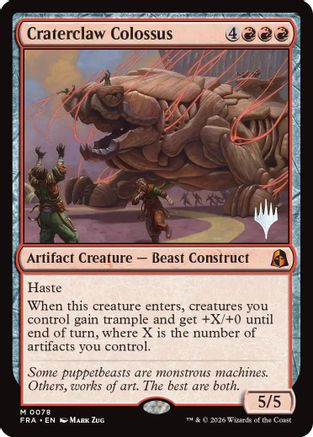 Craterclaw Colossus (PPFRA-078) [Promo Pack: Reality Fracture] Foil | Shuffle n Cut Hobbies & Games