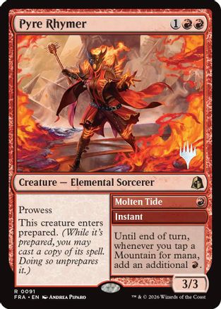 Pyre Rhymer (PPFRA-091) [Promo Pack: Reality Fracture] Foil | Shuffle n Cut Hobbies & Games