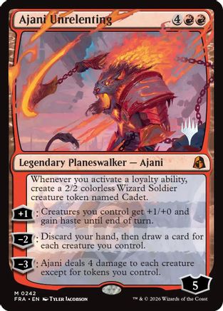 Ajani Unrelenting (PPFRA-242) [Promo Pack: Reality Fracture] Foil | Shuffle n Cut Hobbies & Games