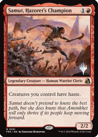 Samut, Hazoret's Champion (PPFRA-251) [Promo Pack: Reality Fracture] | Shuffle n Cut Hobbies & Games