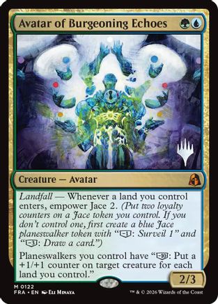 Avatar of Burgeoning Echoes (PPFRA-122) [Promo Pack: Reality Fracture] | Shuffle n Cut Hobbies & Games