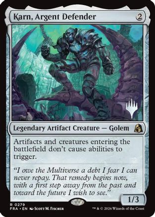 Karn, Argent Defender (PPFRA-279) [Promo Pack: Reality Fracture] | Shuffle n Cut Hobbies & Games