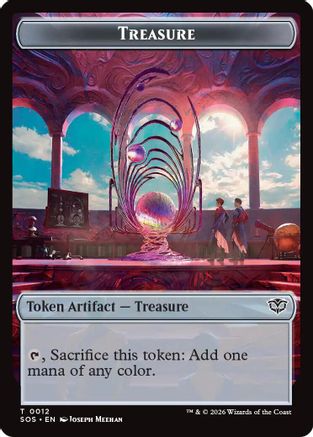 Treasure // Food Double-Sided Token (SOS-12 // 27) [Secrets of Strixhaven] Foil | Shuffle n Cut Hobbies & Games
