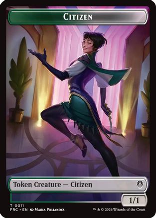 Citizen // The Monarch Double-Sided Token (FRC-11 // 17) [Commander: Reality Fracture] | Shuffle n Cut Hobbies & Games
