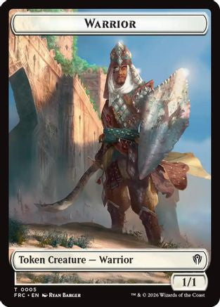 Warrior // Shark Double-Sided Token (FRC-5 // 6) [Commander: Reality Fracture] | Shuffle n Cut Hobbies & Games