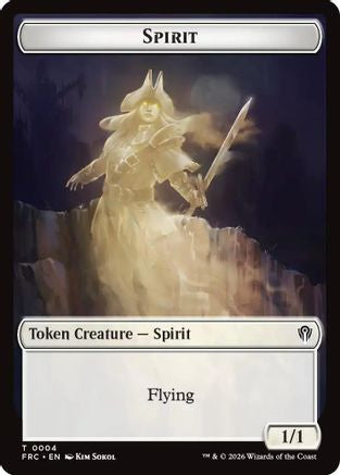 Spirit // Jace Double-Sided Token (FRC-4 // 5) [Commander: Reality Fracture] | Shuffle n Cut Hobbies & Games