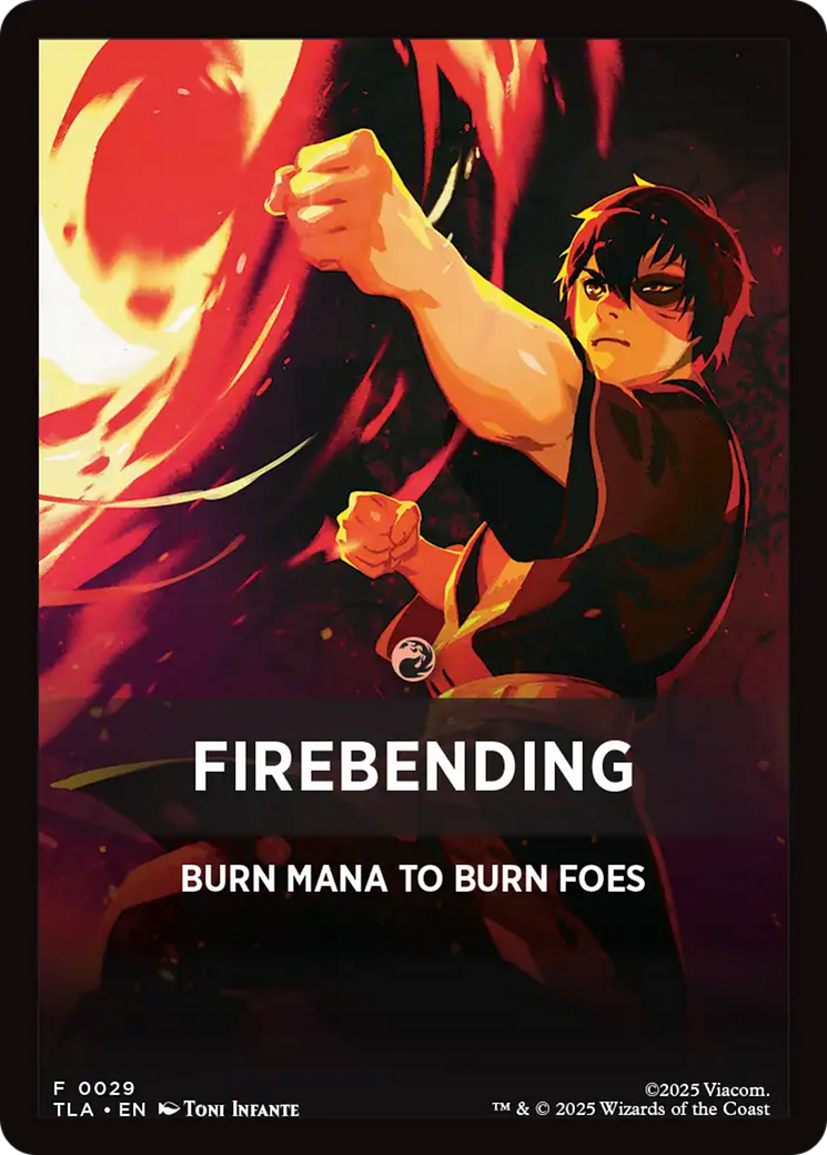 Firebending Theme Card (0029) [Avatar: The Last Airbender Tokens] | Shuffle n Cut Hobbies & Games