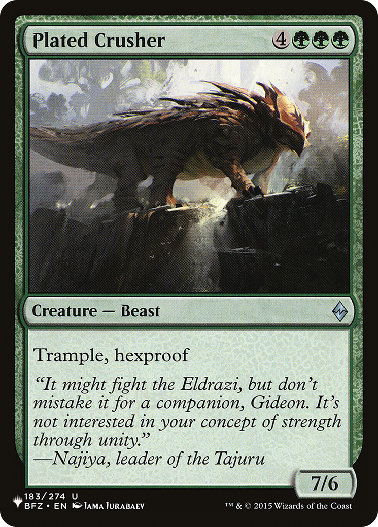 Plated Crusher [The List] | Shuffle n Cut Hobbies & Games