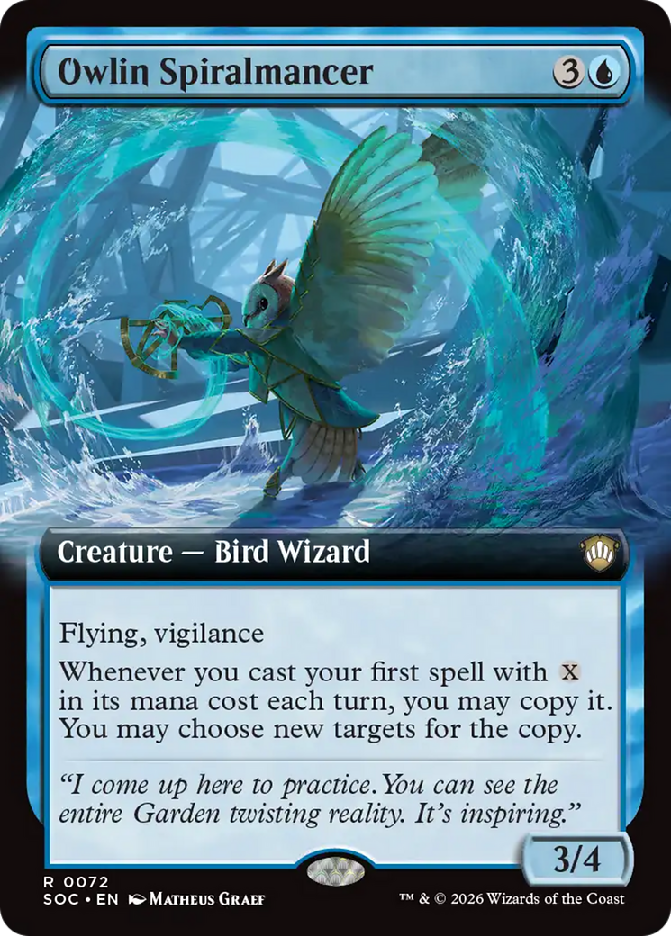 Owlin Spiralmancer (Extended Art) [Secrets of Strixhaven Commander] | Shuffle n Cut Hobbies & Games