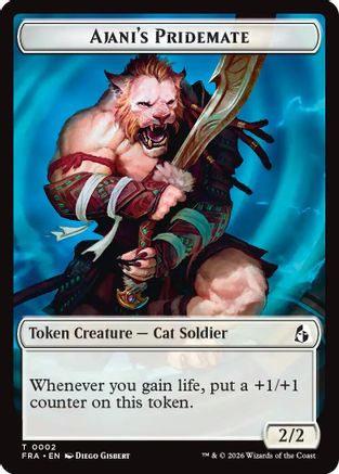 Ajani's Pridemate // Mowu Double-Sided Token (FRA-2 // 10) [Reality Fracture] | Shuffle n Cut Hobbies & Games