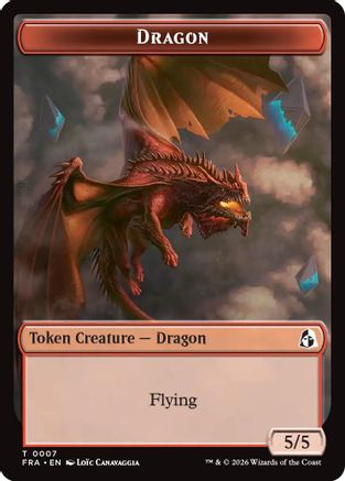 Dragon // Lotus Double-Sided Token (FRA-7 // 12) [Reality Fracture] | Shuffle n Cut Hobbies & Games