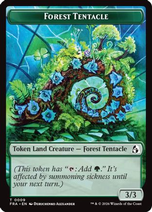 Forest Tentacle // Beast Double-Sided Token (FRA-9 // 8) [Reality Fracture] | Shuffle n Cut Hobbies & Games