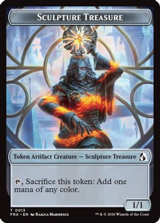 Sculpture Treasure // Beast Double-Sided Token (FRA-13 // 8) [Reality Fracture] | Shuffle n Cut Hobbies & Games