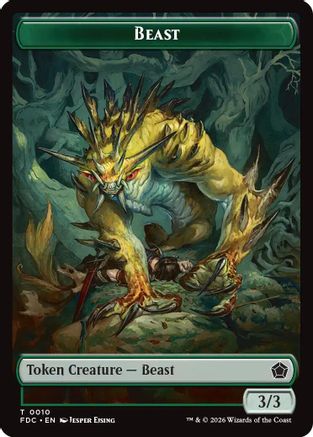 Beast // Phyrexian Beast Double-Sided Token (FDC-10 // 11) [Commander: Foundations] | Shuffle n Cut Hobbies & Games