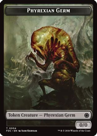 Phyrexian Germ // Phyrexian Beast Double-Sided Token (FDC-4 // 11) [Commander: Foundations] | Shuffle n Cut Hobbies & Games