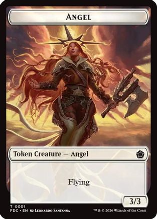 Angel (0001) // Myr Double-Sided Token (FDC-1 // 15) [Commander: Foundations] Foil | Shuffle n Cut Hobbies & Games