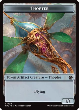 Thopter // Myr Double-Sided Token (FDC-15 // 14) [Commander: Foundations] | Shuffle n Cut Hobbies & Games