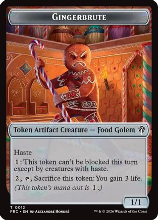 Gingerbrute // Jace Double-Sided Token (FRC-12 // 5) [Commander: Reality Fracture] Foil | Shuffle n Cut Hobbies & Games