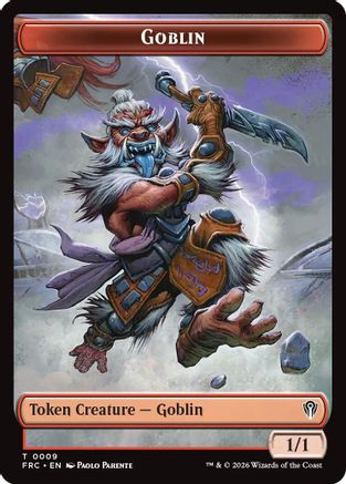 Goblin // Spirit Double-Sided Token (FRC-9 // 4) [Commander: Reality Fracture] Foil | Shuffle n Cut Hobbies & Games
