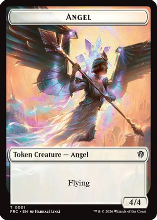 Angel // Myr Double-Sided Token (FRC-1 // 15) [Commander: Reality Fracture] Foil | Shuffle n Cut Hobbies & Games