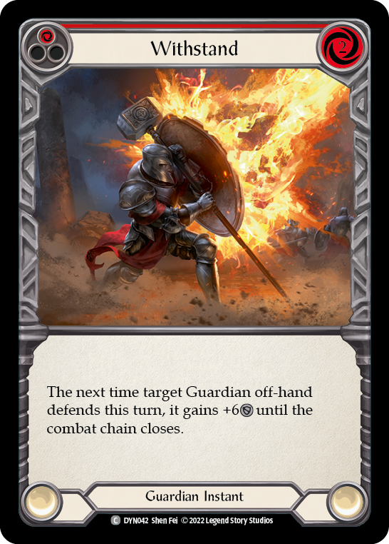 Withstand (Red) [DYN042] (Dynasty) | Shuffle n Cut Hobbies & Games