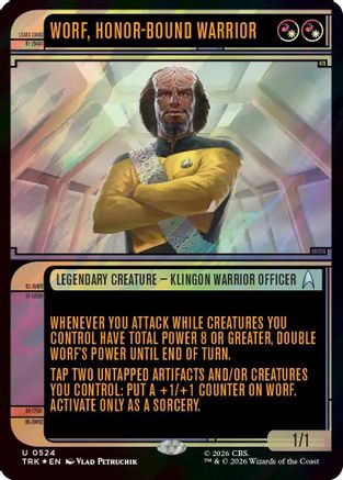 Worf, Honor-Bound Warrior (Showcase) (TRK-524) (Surge Foil) [Star Trek] Foil