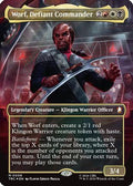 Worf, Defiant Commander (Borderless) (Surge Foil) (TRC-008) [Commander: Star Trek] Foil