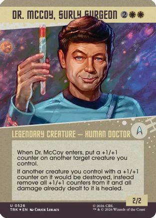 Dr. McCoy, Surly Surgeon (Showcase) (Surge Foil) (TRK-526) [Star Trek] Foil