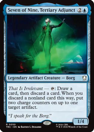 Seven of Nine, Tertiary Adjunct (Surge Foil) (TRC-050) [Commander: Star Trek] Foil