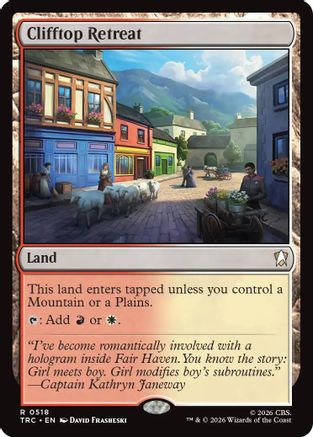 Clifftop Retreat (Surge Foil) (TRC-518) [Commander: Star Trek] Foil