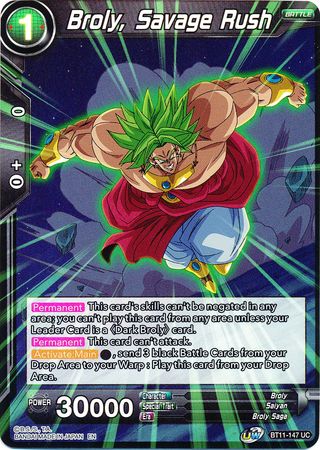 Broly, Savage Rush (BT11-147) [Vermilion Bloodline 2nd Edition] | Shuffle n Cut Hobbies & Games