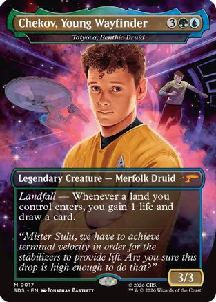 Chekov, Young Wayfinder - Tatyova, Benthic Druid (Borderless) (SDS-017) [Star Trek: Stardates] Foil